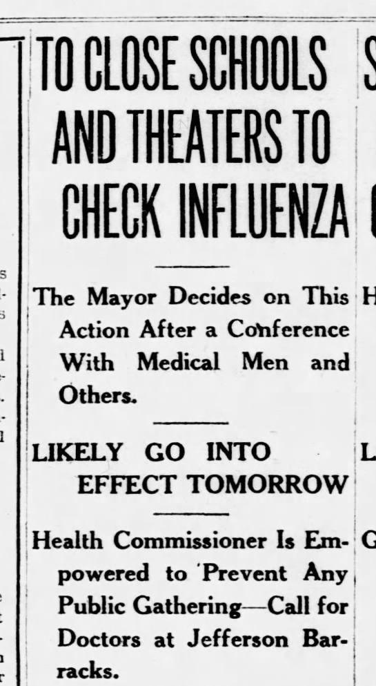 1918 Spanish flu headlines
